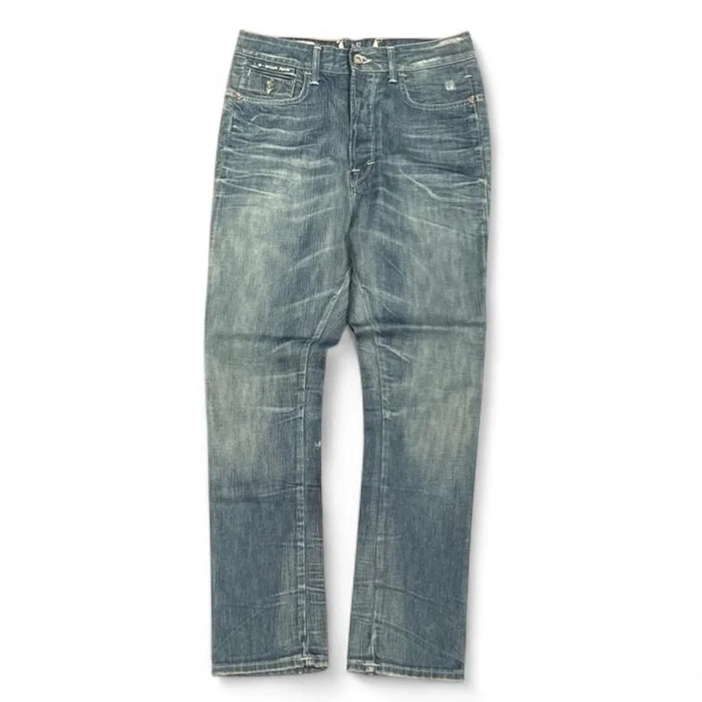 G-Star Raw Bleach Faded High Rise Drop Crotch Tapered Skinny Jeans - Picture 2 of 4